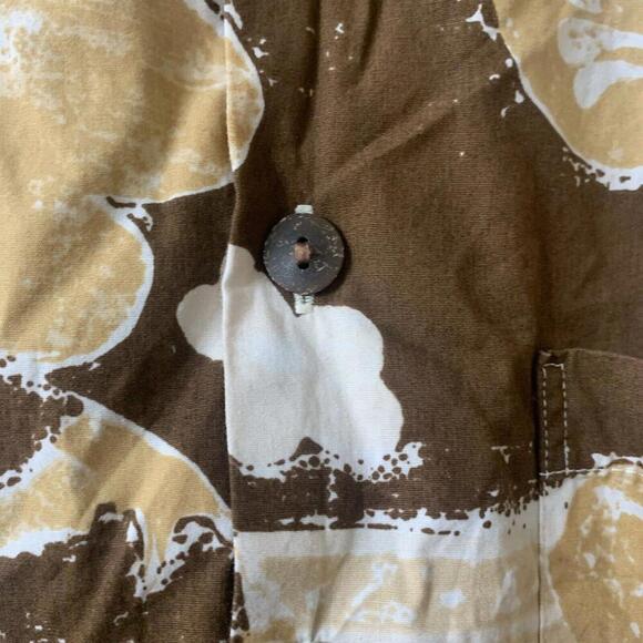 Kahala 1936 Mens Hawaiian Made Aloha Shirt Brown Button Up Tropical Floral Sz SM - Picture 5 of 6